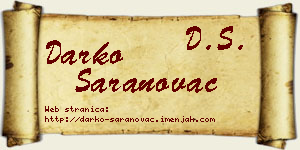 Darko Saranovac vizit kartica